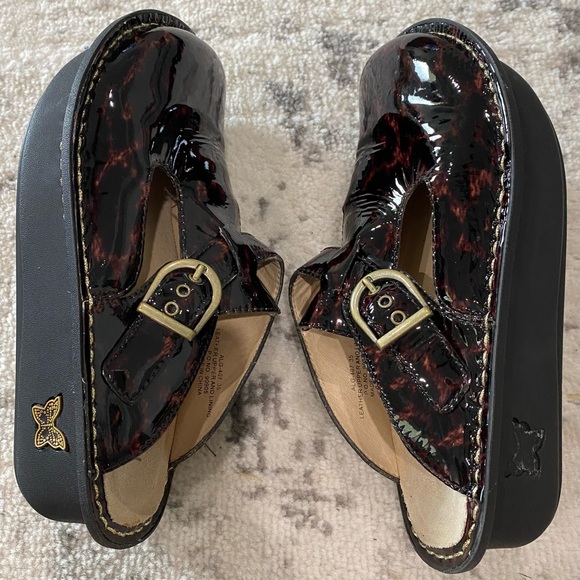 Women’s Algeria Black Tortoise Patent Leather PG Lite Clogs Mules Shoes 5/35 - Picture 10 of 10